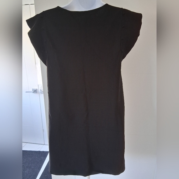Massimo Dutti/ Black Ruffle Sleeve Top/ Stretchy/ Size US S - Picture 5 of 15
